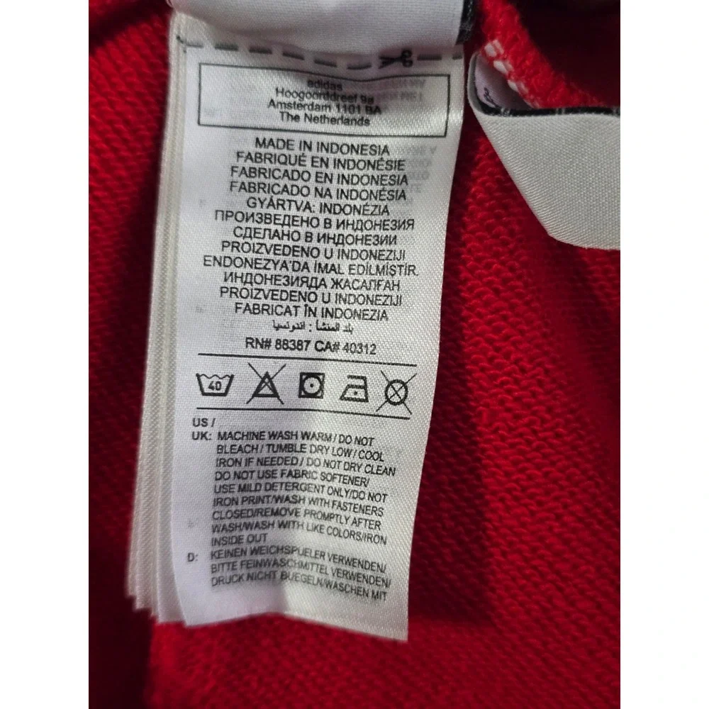 Adidas Originals Boys Red Trefoil Circle Logo Sweat Shorts Size L 13-14Y